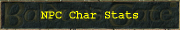 NPC Char Stats